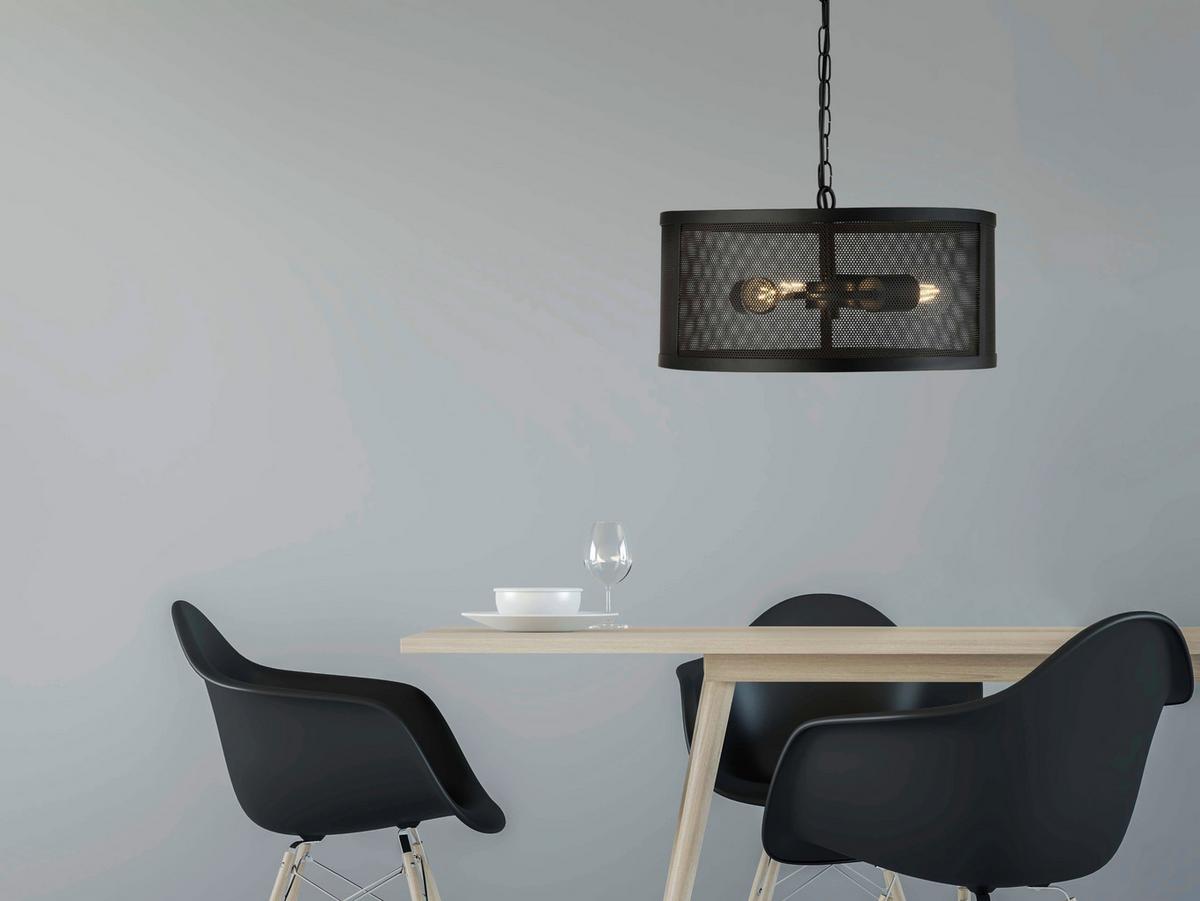 Függőlámpa Fishnet 12483-3bk - fekete, Lifestyle, fém (45/150cm)