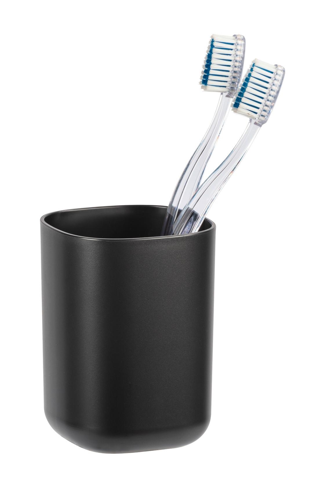 Kupaonska Čaša Davos - crna, Moderno, plastika (7,7/10,5/7,7cm) - Wenko