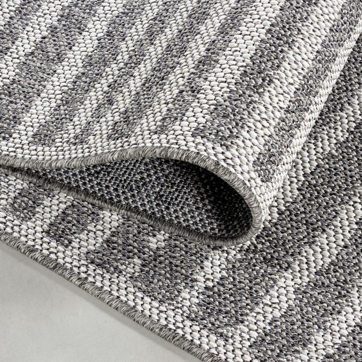 Flachwebteppich Aruba Grau ca. 240x340cm - Grau, Design, Textil (240/340cm) - Novel