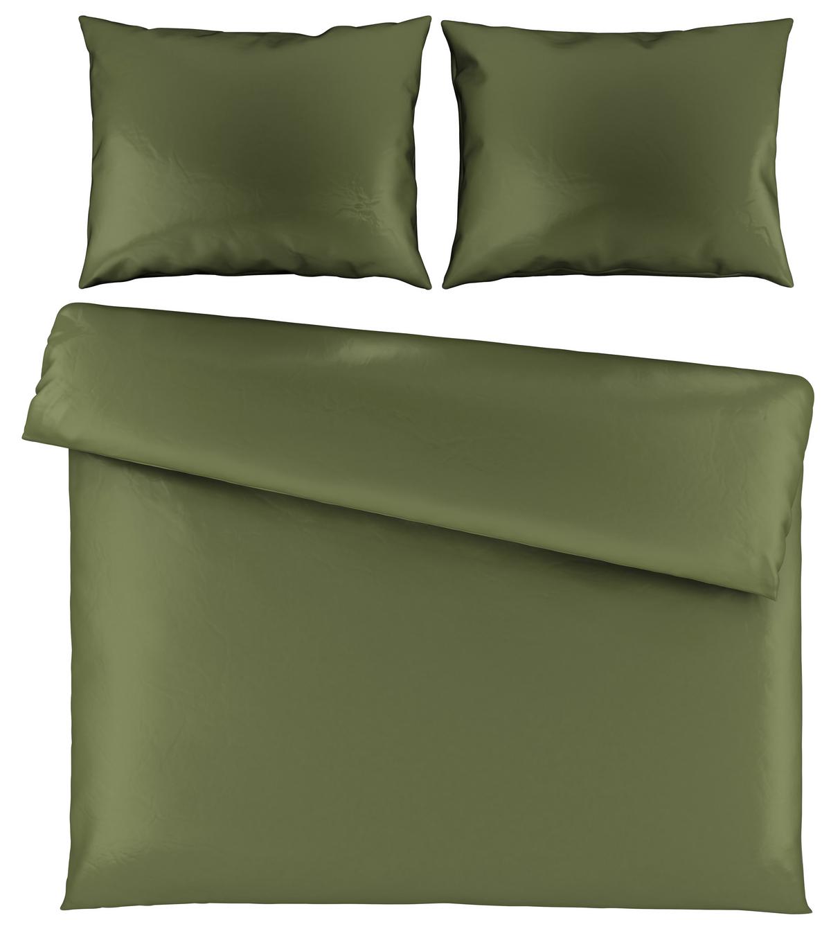 Posteljnina Alex Uni Xxl - olivno zelena , Moderno, tekstil (200/220cm) - Premium Living