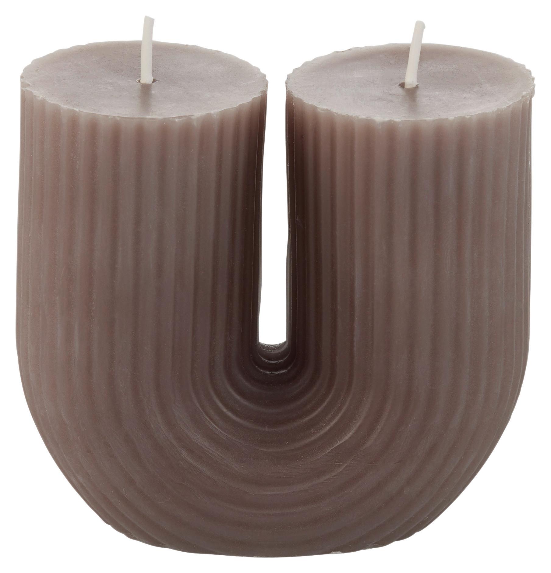 Gyertya Una I - szürke, Basics, természetes anyagok/paraffin (9/8,5/4,5cm) - Modern Living