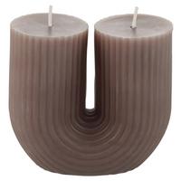 Gyertya Una I - szürke, Basics, természetes anyagok/paraffin (9/8,5/4,5cm) - Modern Living