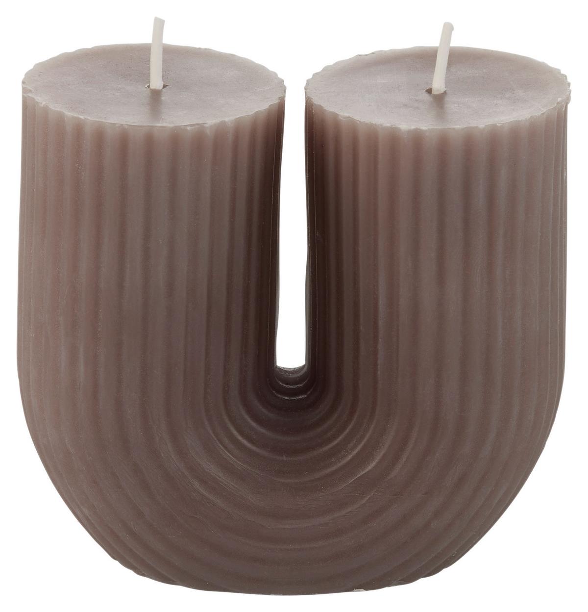 Gyertya Una I - szürke, Basics, természetes anyagok/paraffin (9/8,5/4,5cm) - Modern Living