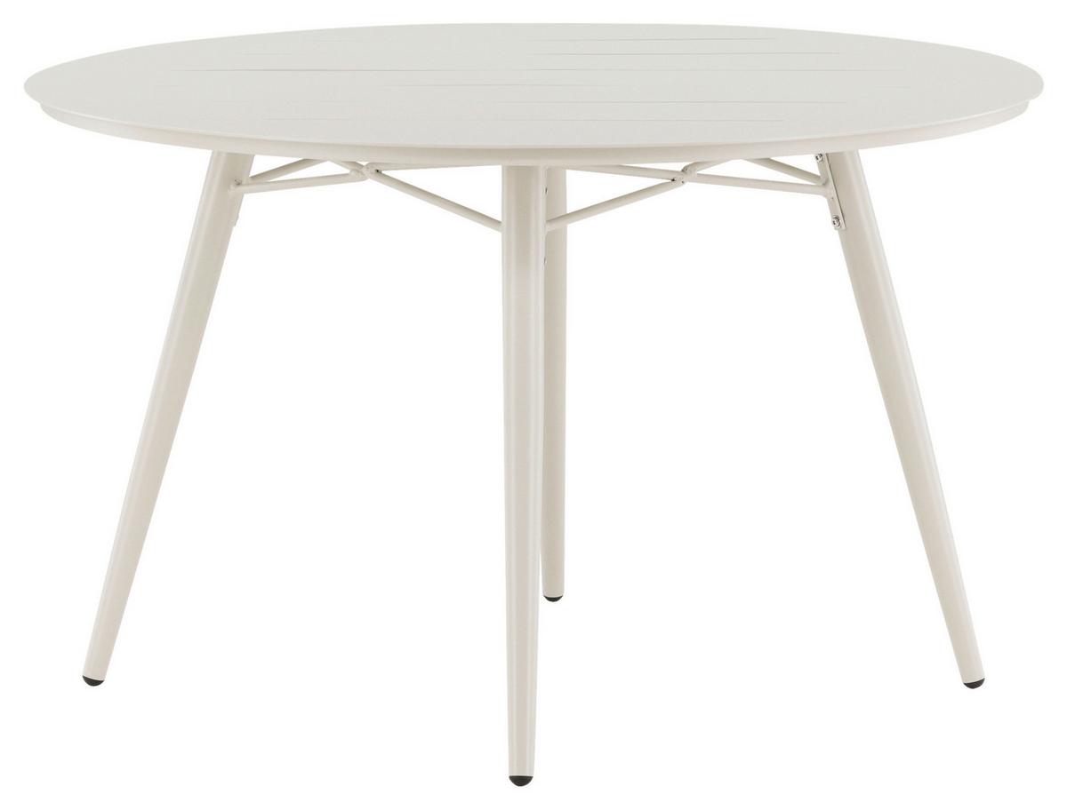 Gartentisch Lina ca. 120x120x75 cm Beige - Beige, KONVENTIONELL, Metall (120/120/75cm) - Gardenson
