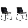 STUHL-SET MILAN - Schwarz, KONVENTIONELL, Kunststoff/Textil (48/77/56cm) - MID.YOU