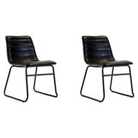 STUHL-SET MILAN - Schwarz, KONVENTIONELL, Kunststoff/Textil (48/77/56cm) - MID.YOU