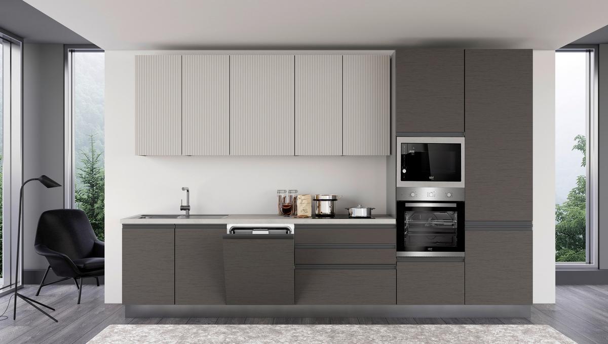 Kuhinjski Blok New Helena 360 Sx - brončane boje/kašmir, Konvencionalno, metal/drvo (360/240/60cm) - Mömax