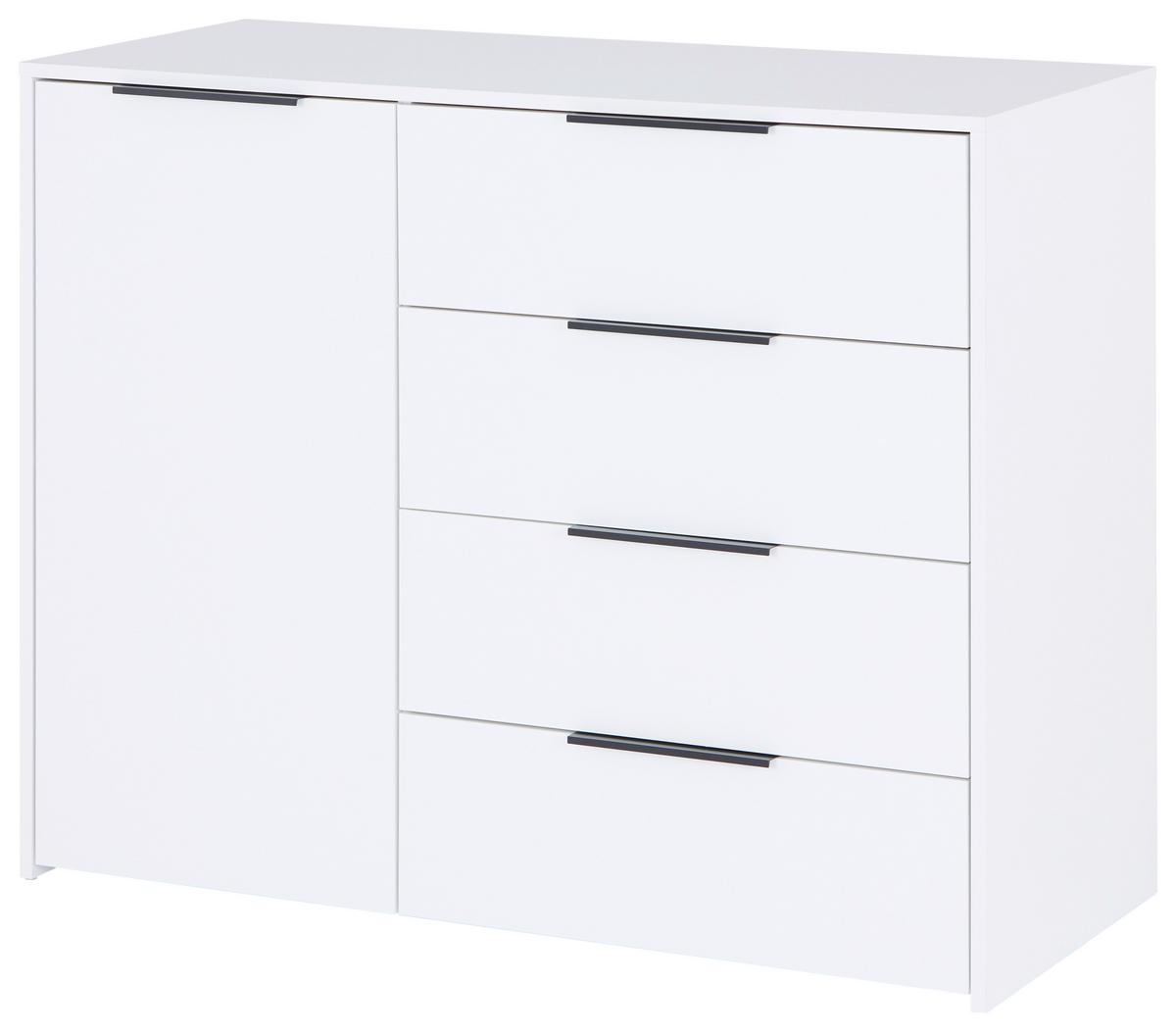 Comodă ALAN 3 - alb, Modern, material pe bază de lemn (114,5/93,4/50cm) - Modern Living