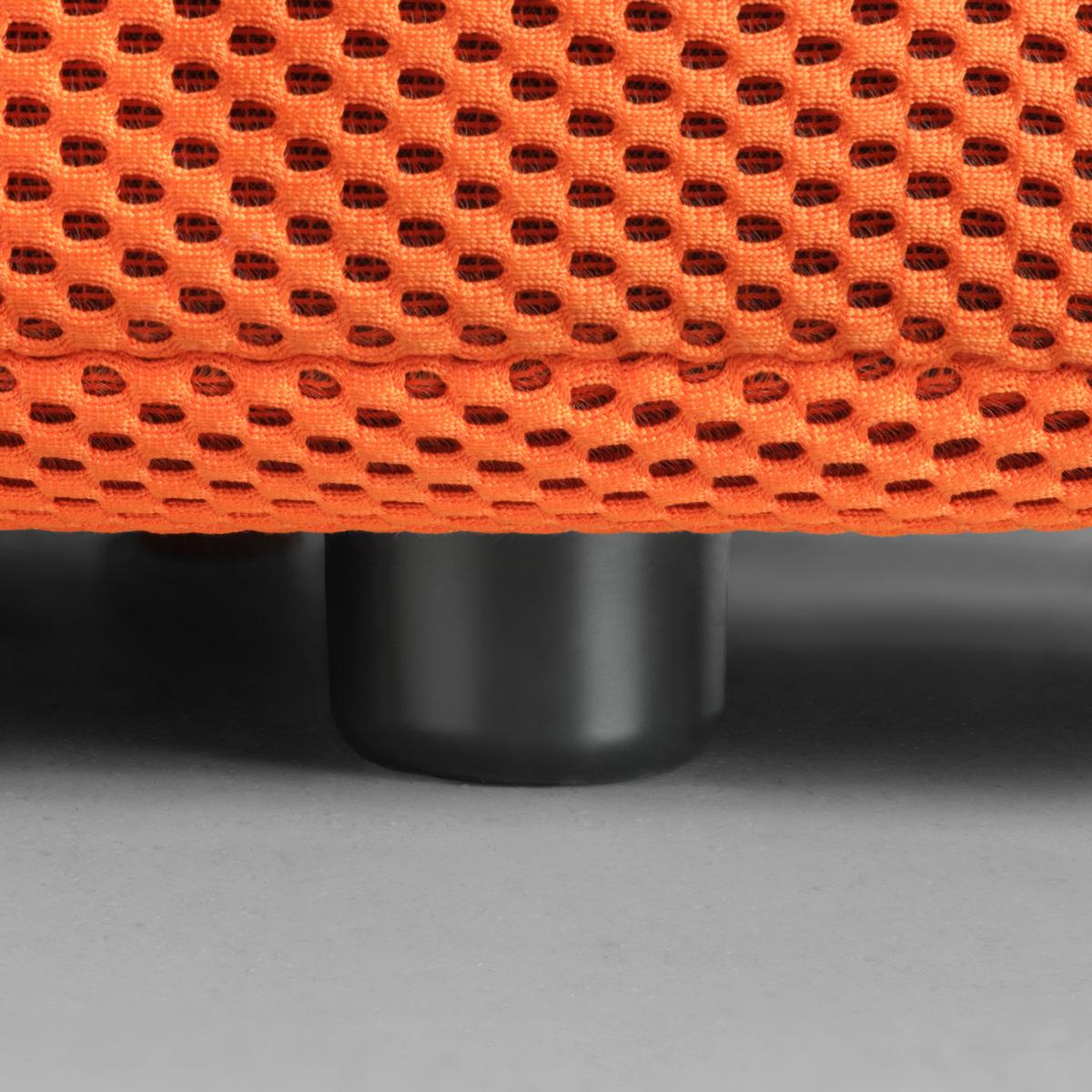 Bigsofa Leonas Mesh Orange, inkl. 2 Kissen - Schwarz/Orange, MODERN, Kunststoff/Textil (235/72/110cm) - Mömax
