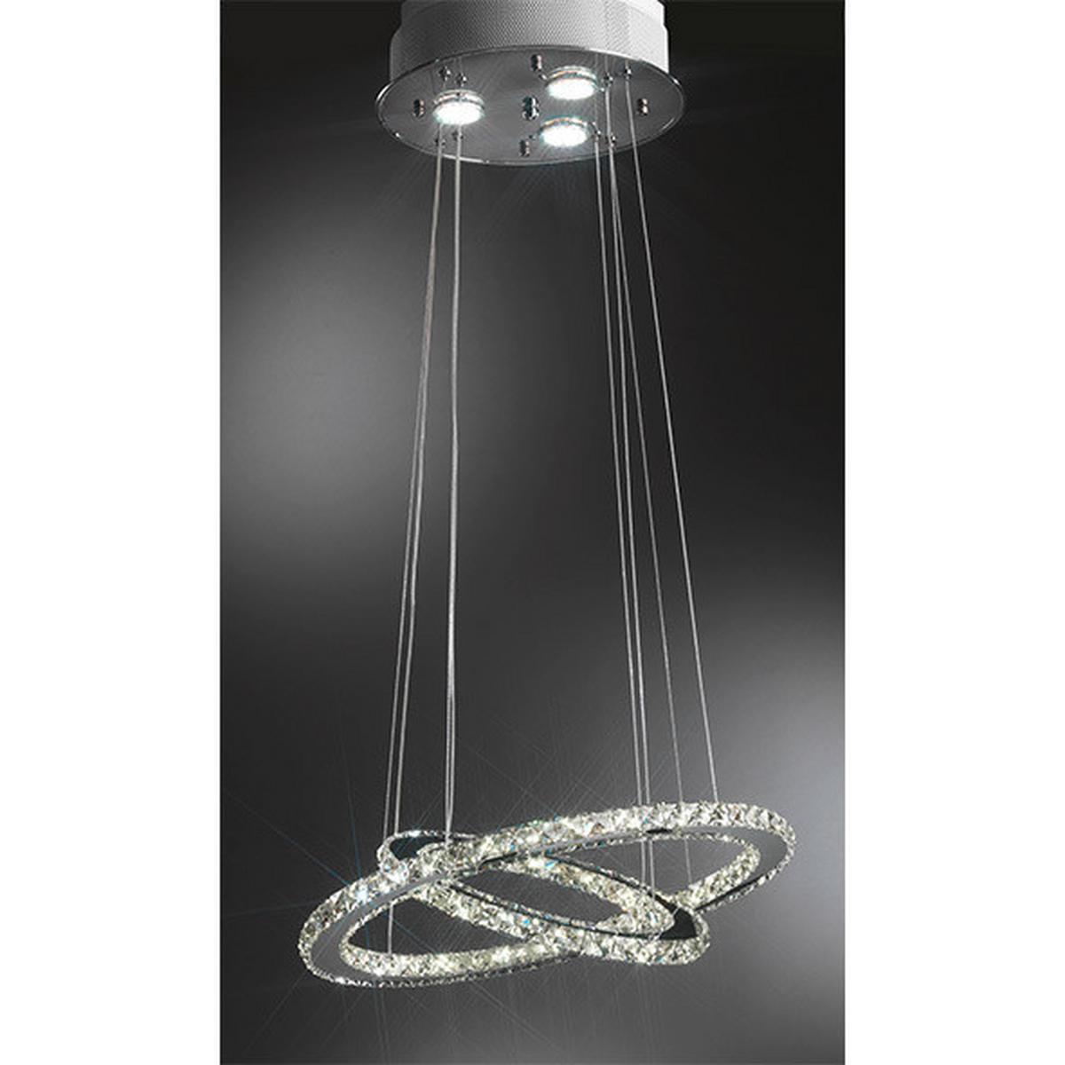 Led Függőlámpa 4809/s - krómszínű, Design, fém (45/120cm)