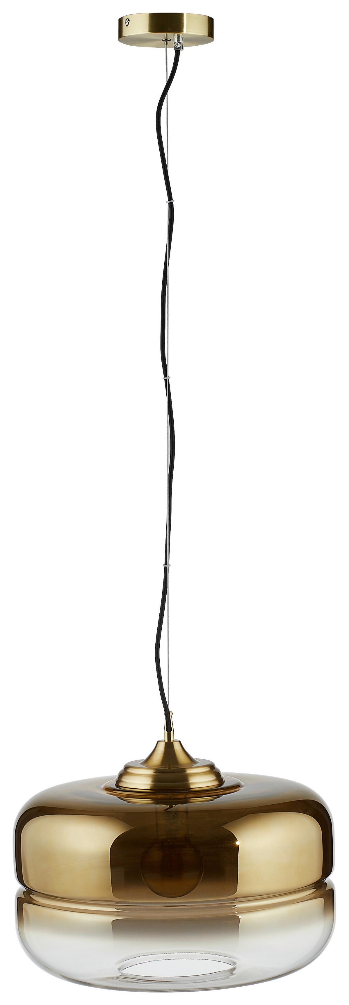 LAMPA WISZĄCA 2942185 - kolor złoty, Trend, szkło (40/25,5cm) - Light & Living