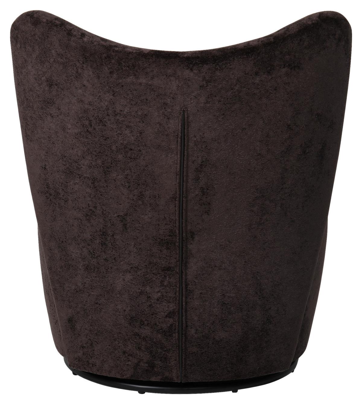 SCAUN ROTATIV ELENA -TREND- - maro închis/negru, Modern, metal/textil (77/82/76cm) - Mömax