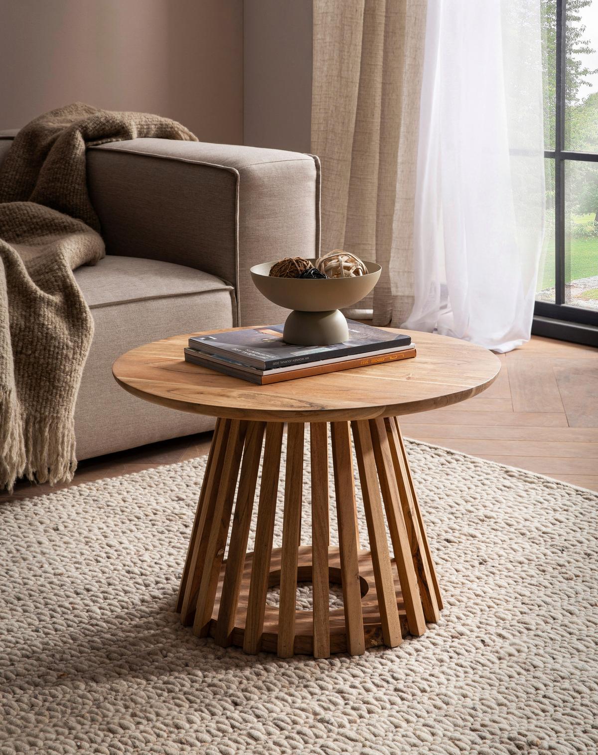Klubska Miza Akazie, Pravi Les - barve akacije, Design, les (60/40cm) - Livetastic