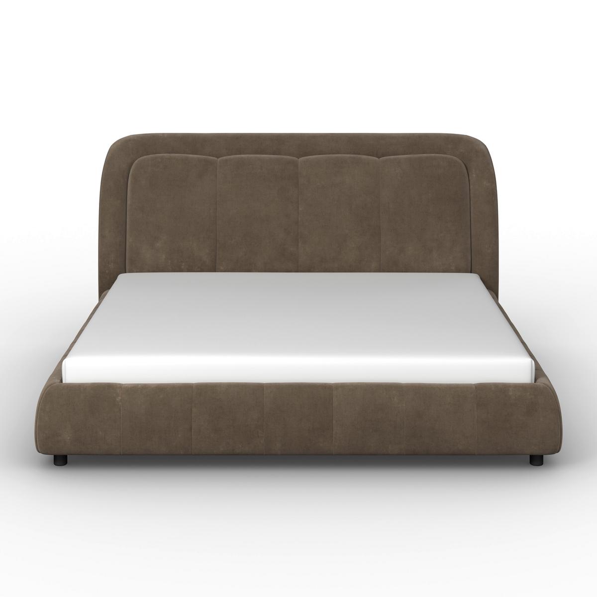 Polsterbett Anton Braun ca. 160x200 cm - Schwarz/Braun, MODERN, Holz/Textil (160/200cm) - Bessagi Home