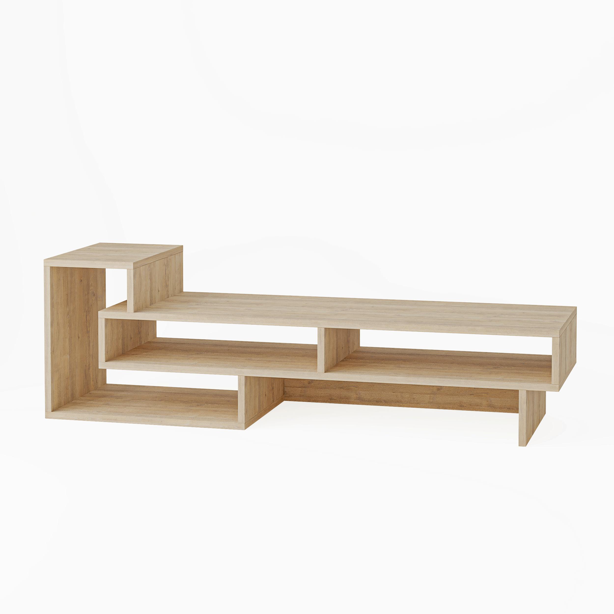 PHONOTISCH TETRA TV STAND - Eichefarben, Design, Holzwerkstoff (137/42/40cm) - Livetastic