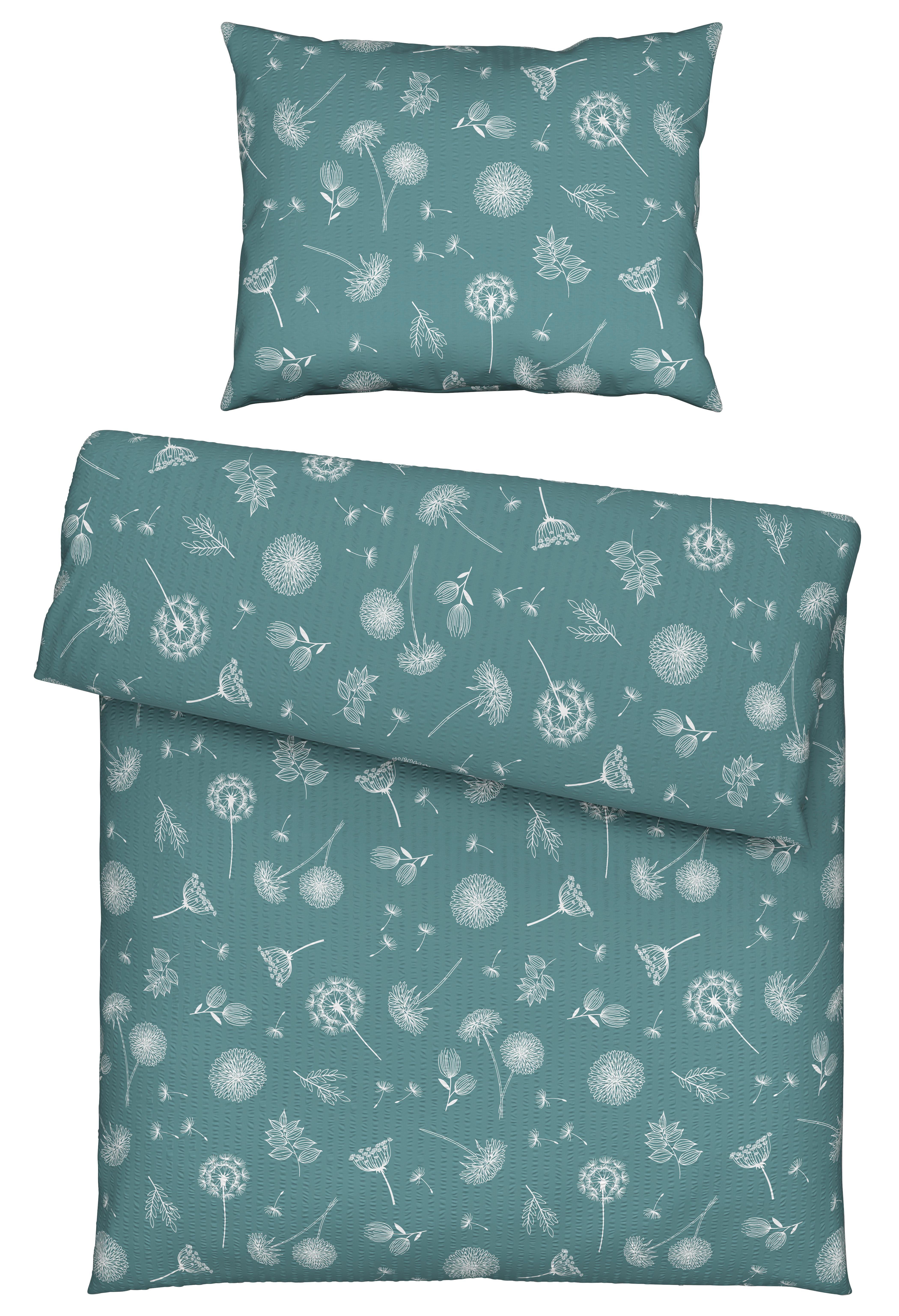 Bettwäscheset Pusteblume - Blau, Konventionell, Textil (160/210cm) - Modern Living