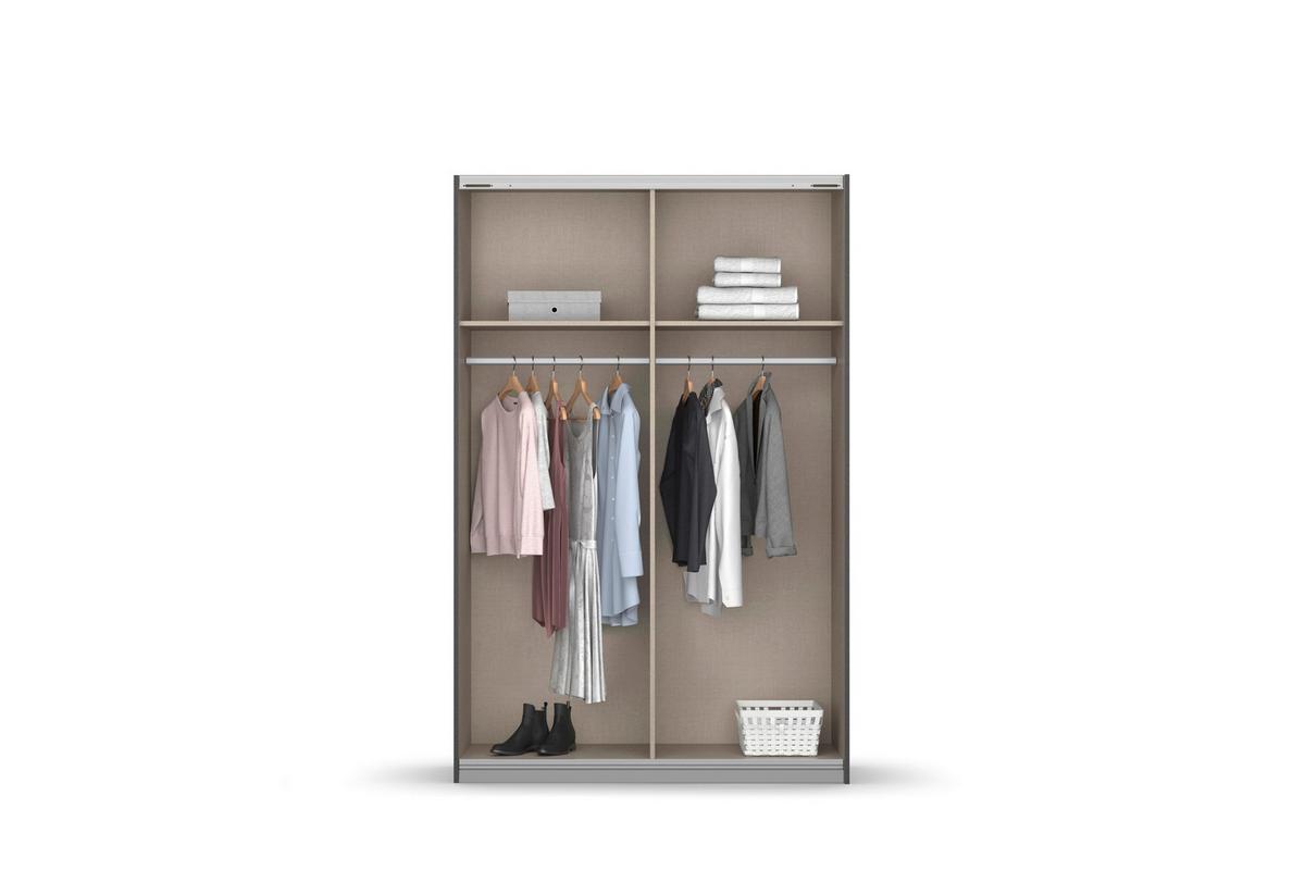 Ormar S Kliznim Vratima Subito - bijela/hrast Artisan, Moderno, drvni materijal/metal (136/197/61cm) - Modern Living