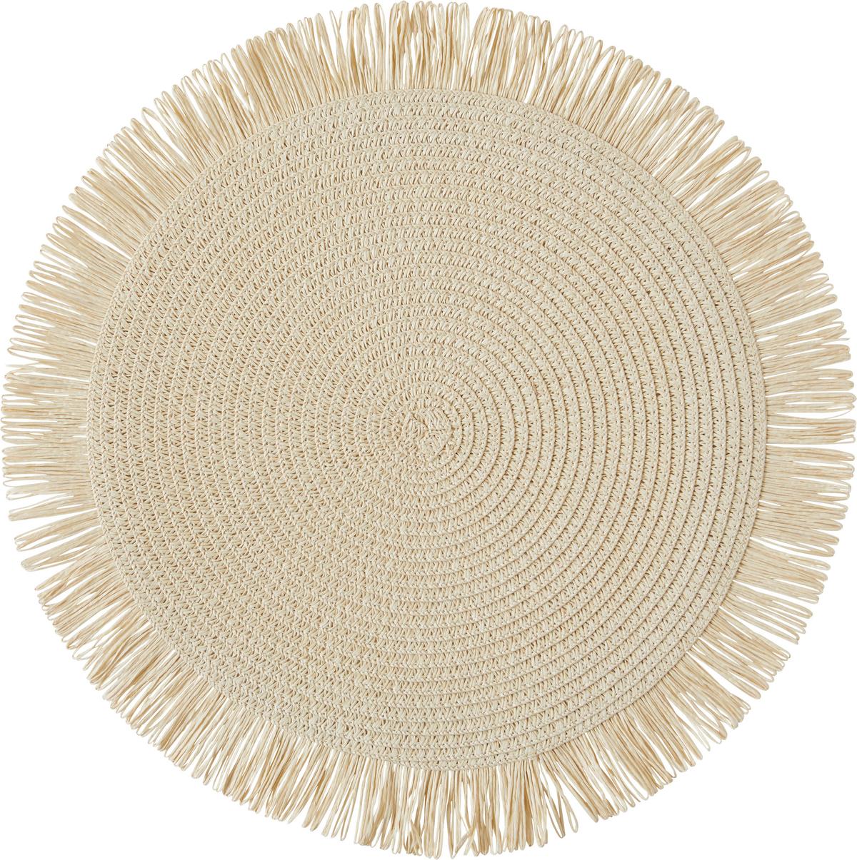 Suport farfurie Anouk - bej/negru, Modern, hârtie (38cm)