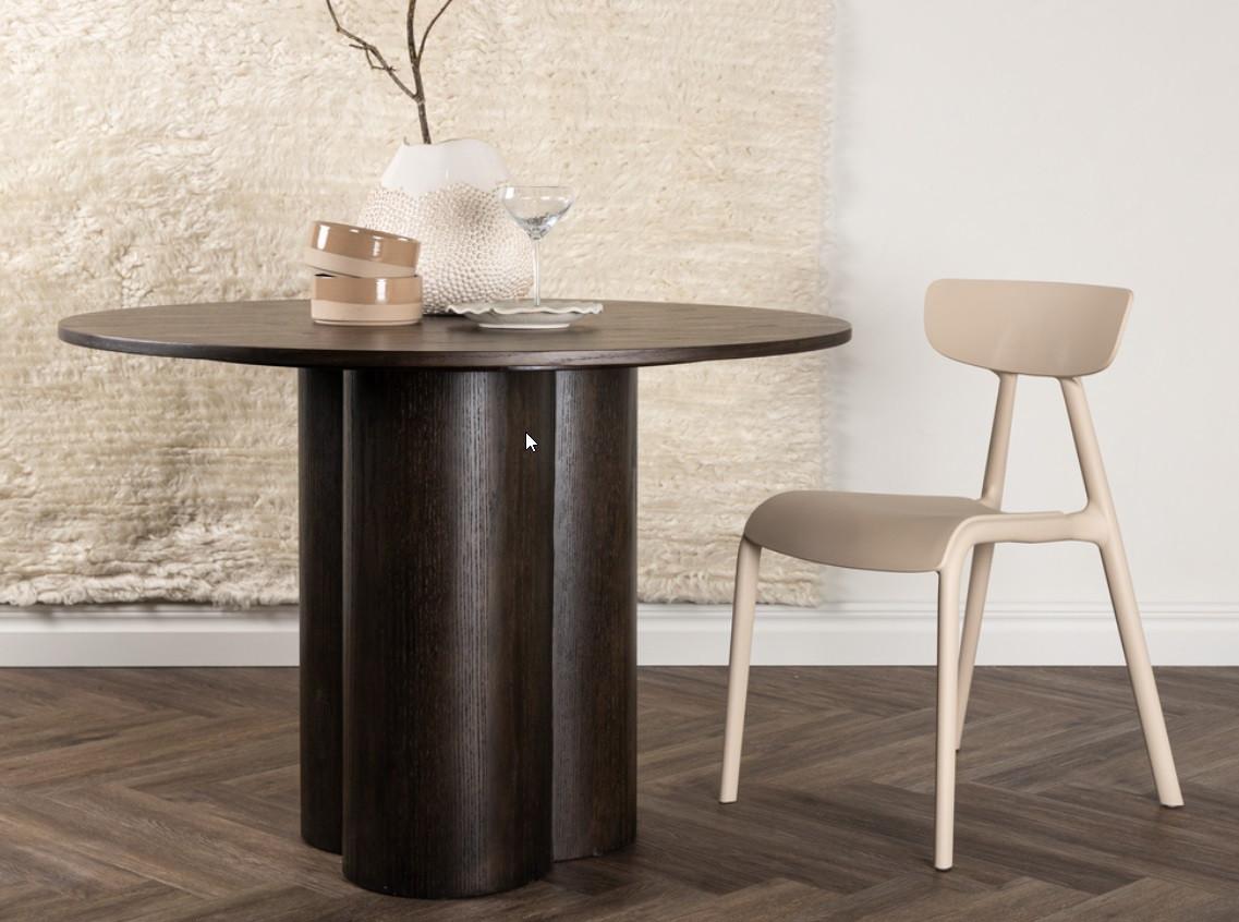 ESSTISCH OLIVIA - Dunkelbraun, Design, Holz (110/110/75cm) - Livetastic