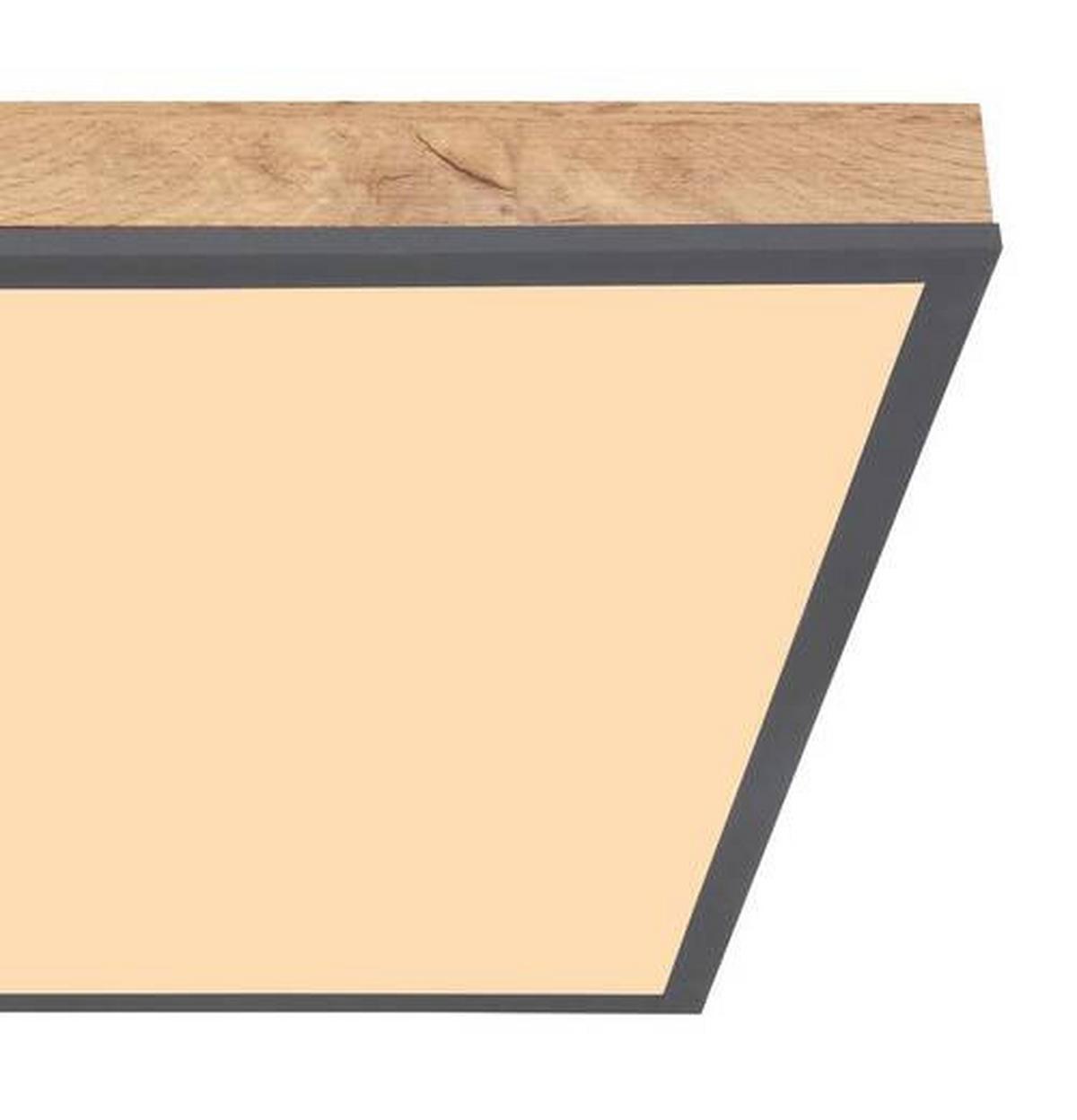 Stropna Led-svetilka Doro, S Sijalko - barve grafita/opal, Basics, kovina/umetna masa (45/45/6,5cm) - Globo