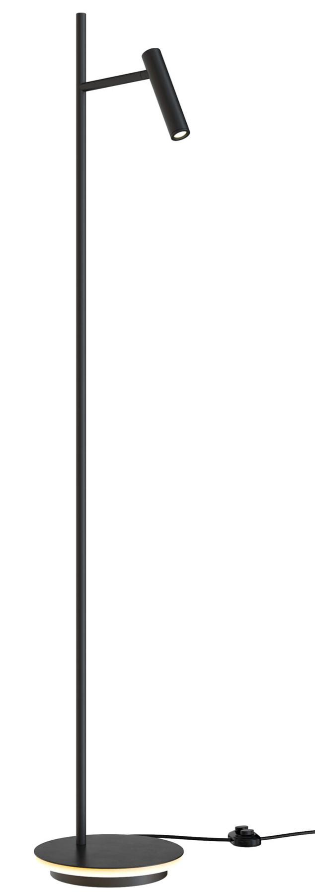 Stehleuchte Estudo Schwarz max. 11 Watt - Schwarz, Trend, Metall (24/138.7cm) - MAYTONI