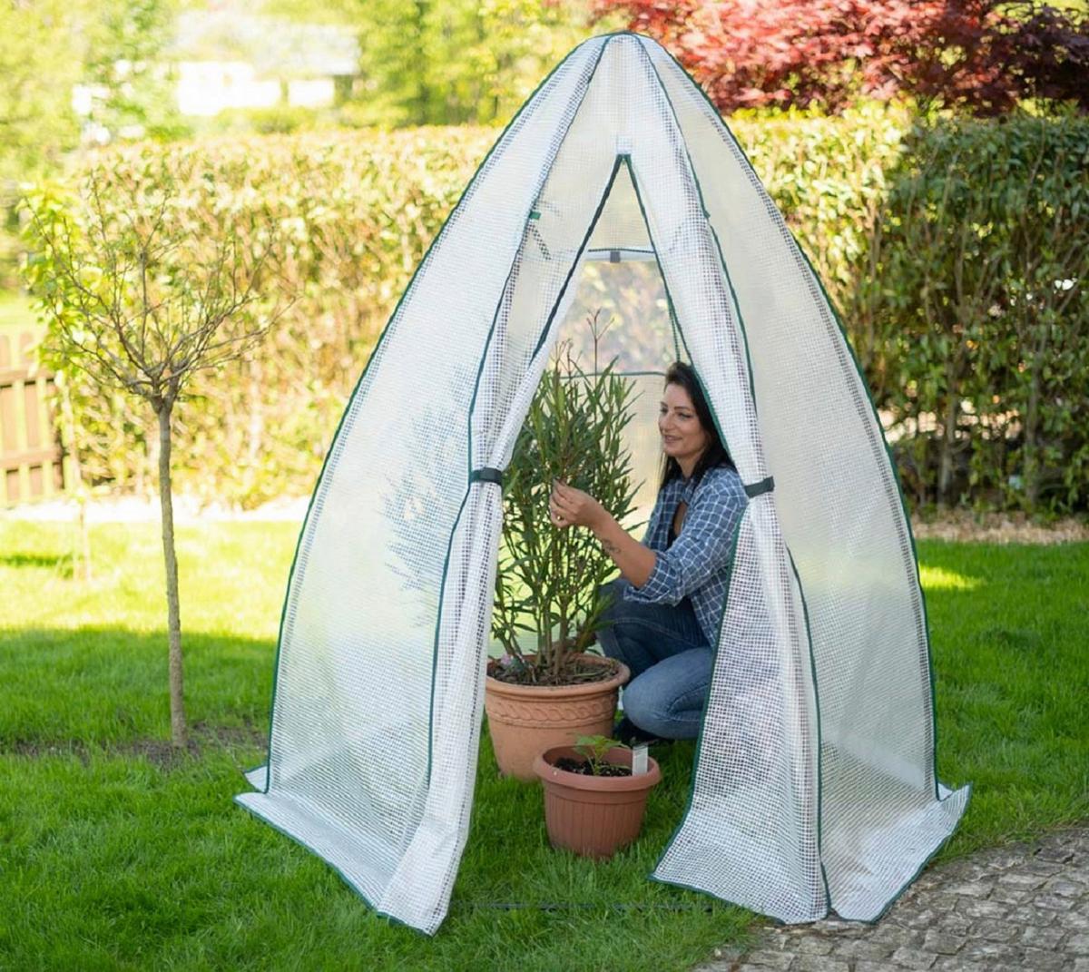 PFLANZENZELT WINTERZELT WEIß - Weiß, Basics, Textil (160/183/160cm) - Ambia Garden