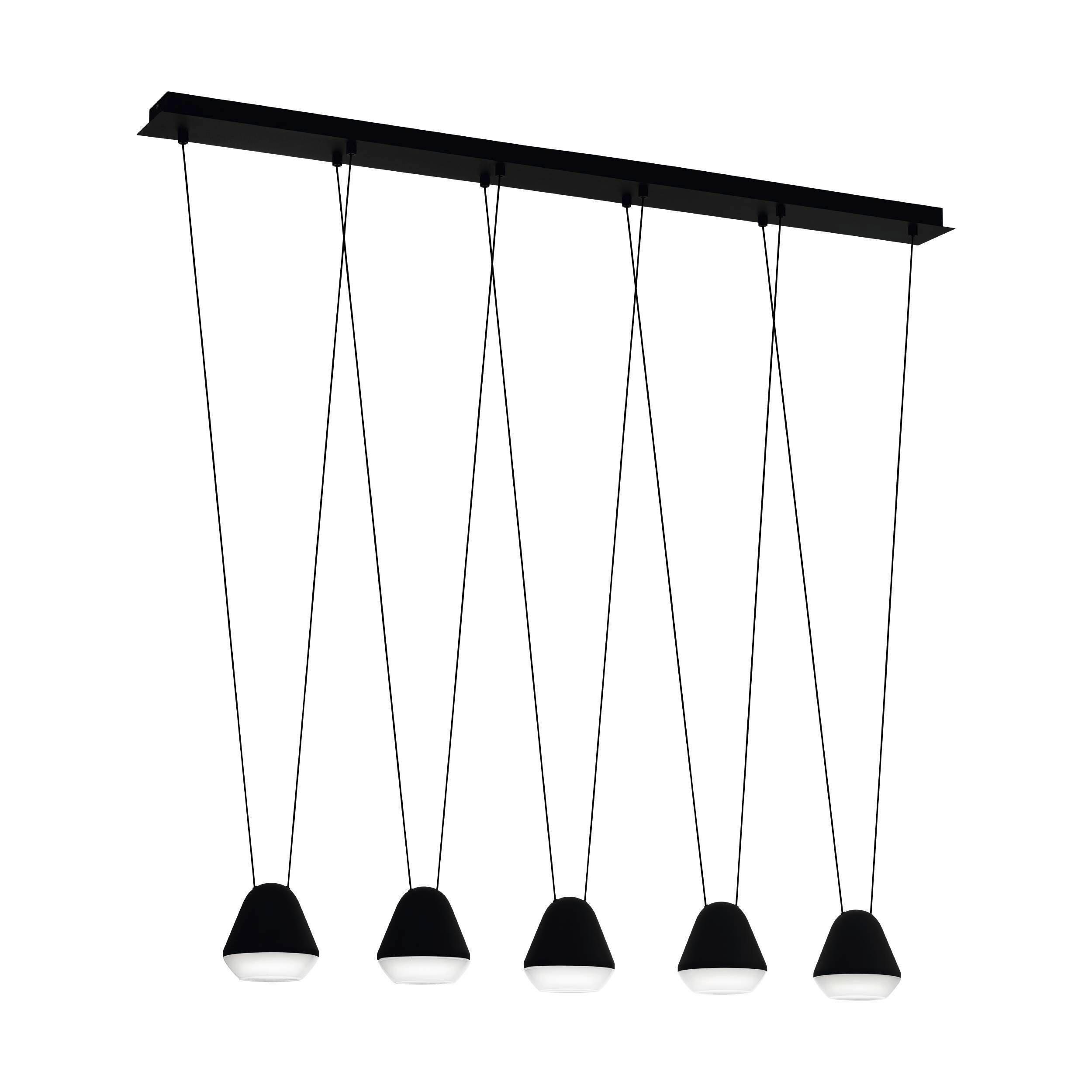 Led-hängeleuchte 99013* Palbieta - Klar/Schwarz, Design, Kunststoff/Metall (116/11.5/110cm) - Eglo