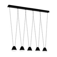 Led-hängeleuchte 99013* Palbieta - Klar/Schwarz, Design, Kunststoff/Metall (116/11.5/110cm) - Eglo