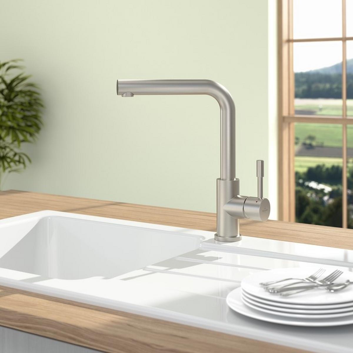 ARMATURA KUCHENNA 966801LC VILLEROY&BOCH - kolor stalowy, Basics, metal (4,5/31,5/24,3cm) - Villeroy & Boch