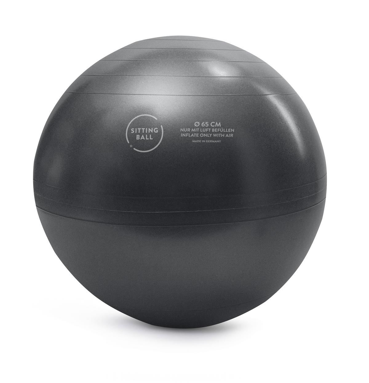 PIŁKA DO SIEDZENIA SITTING BALL SAMT UNI - szary, Basics, tkanina (65cm)