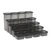 FÖRVARINGSBURKAR SET GIZEM - svart/transparent, Modern, plast (23/23/33cm) - Mömax