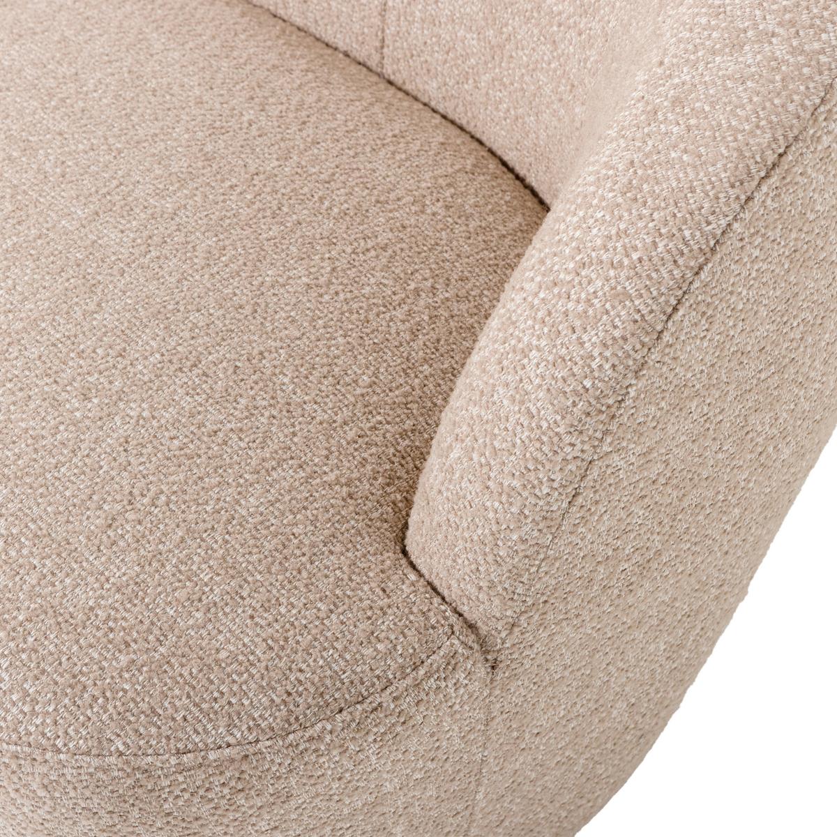 Cocktailsessel Serra Naturfarben - Schwarz/Naturfarben, Design, Kunststoff/Textil (70/68/77cm) - Livetastic