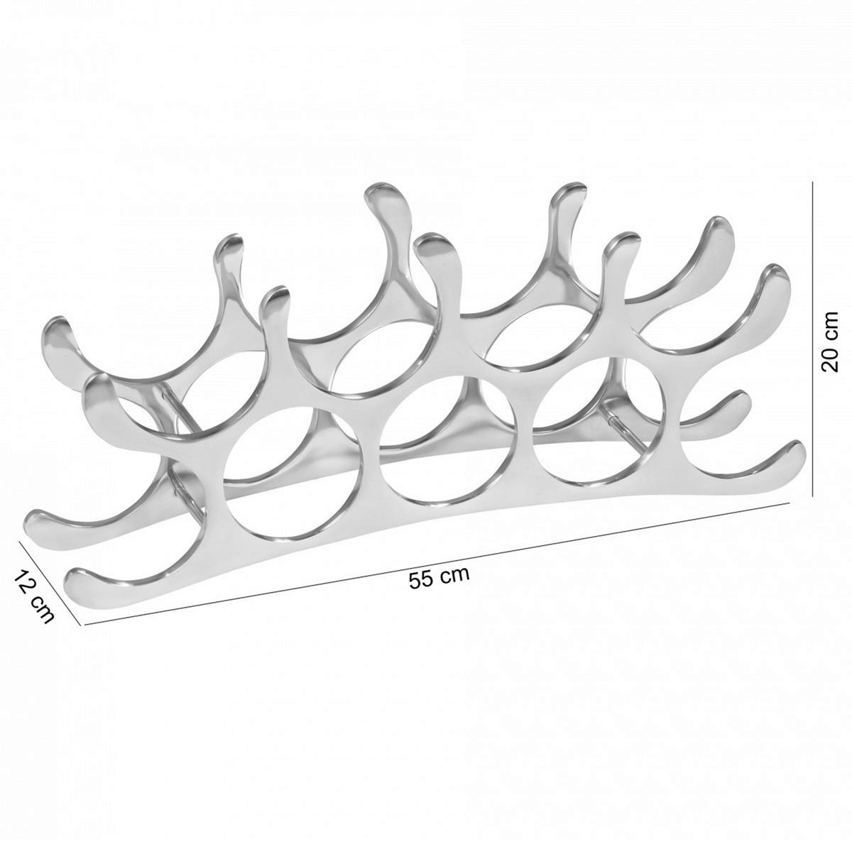 Stojalo Za Vino Wl1.677 - barve aluminija, Moderno, kovina (55/20/12cm) - MID.YOU