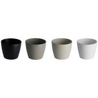 Mască pentru ghiveci LUISA - alb/negru, Modern, ceramică (19/16cm) - Mömax