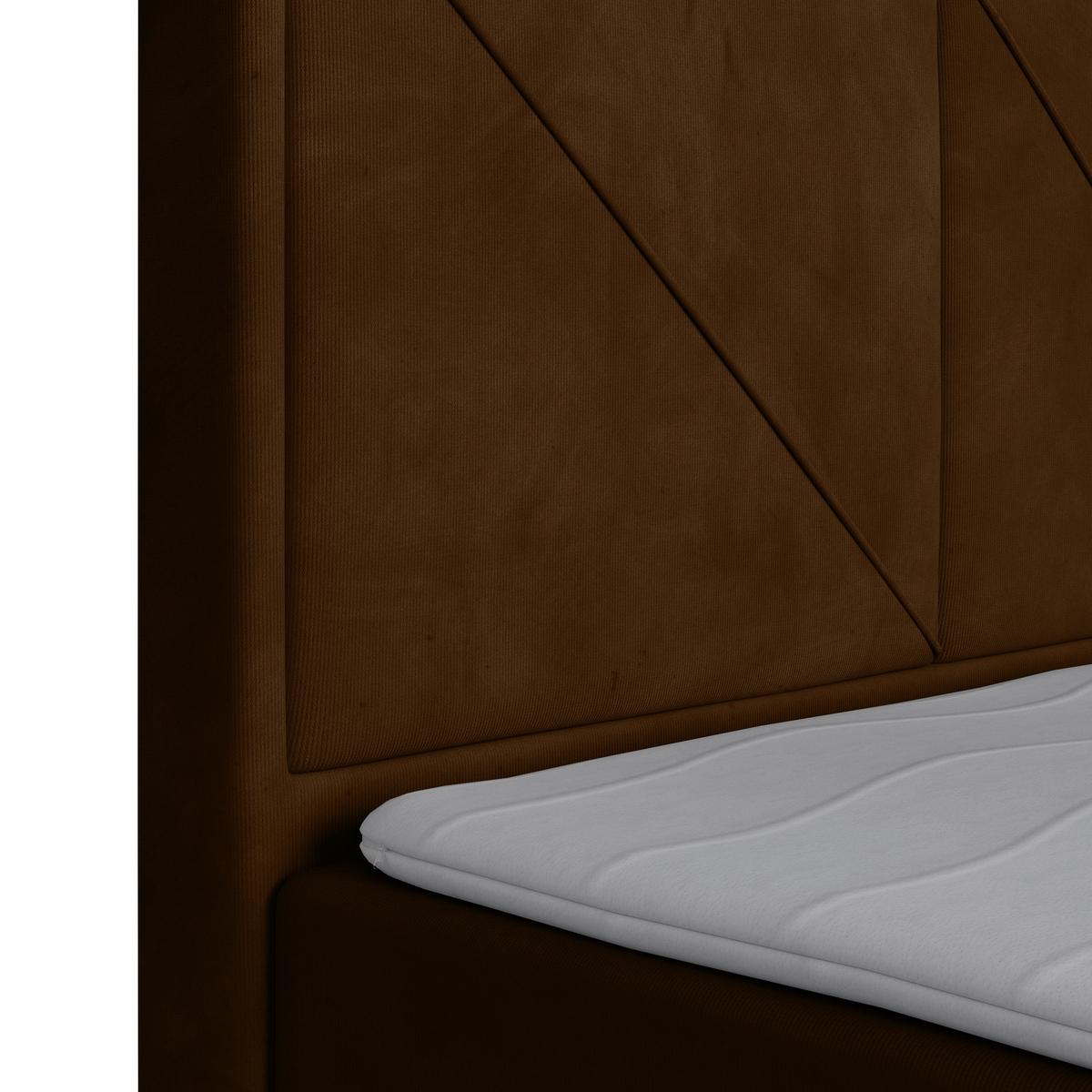 Boxspringbett Bologna ca. 180x200 cm Braun - Schwarz/Braun, MODERN, Karton/Holzwerkstoff (180/200cm) - MID.YOU
