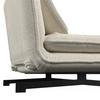 BÄDDFÅTÖLJ LUNA - vit/svart, Modern, metall/textil (92/86/80cm) - Bessagi Home