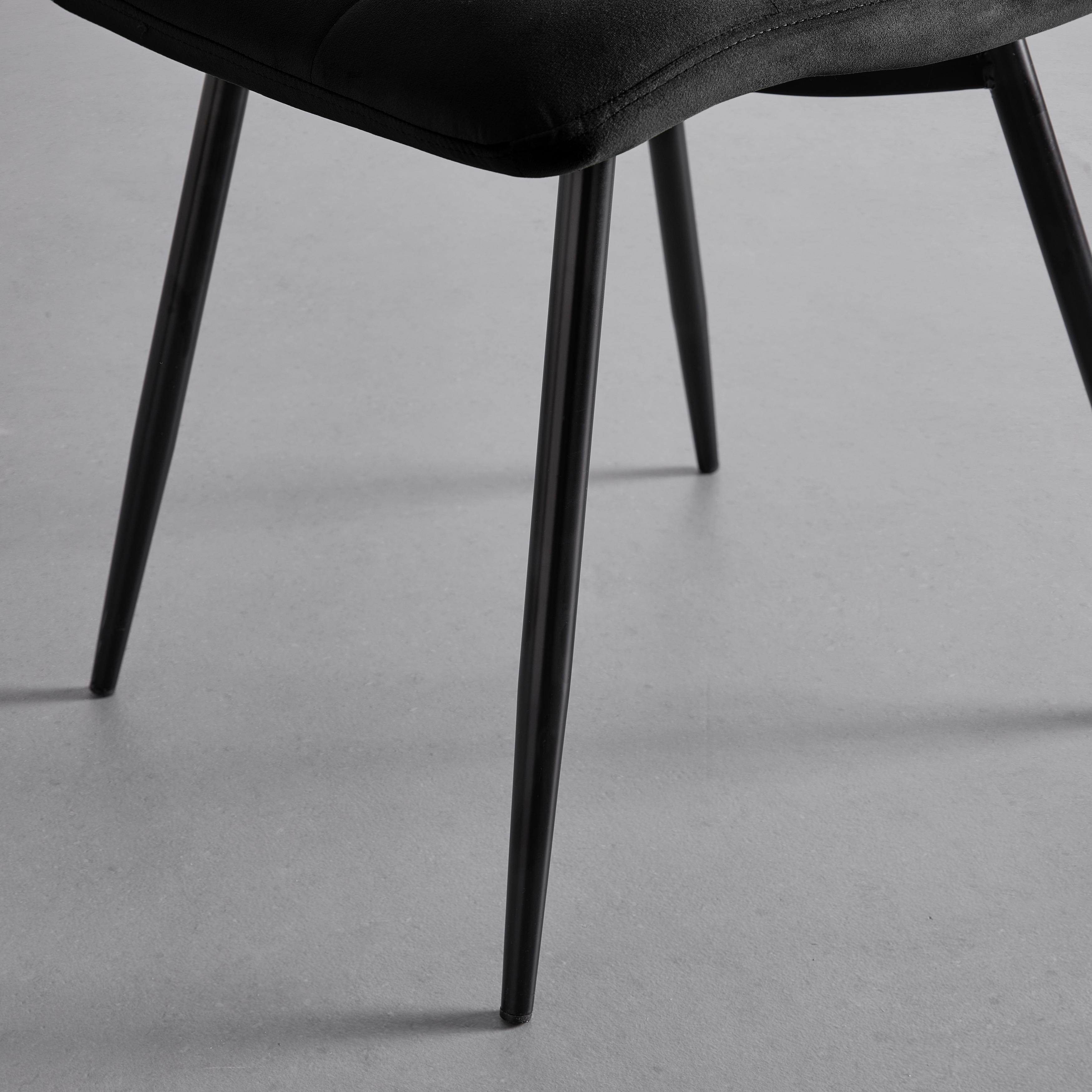 STOL SURI - svart, Modern, metall/trä (46/87/59cm) - Bessagi Home