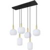 HÄNGLAMPA SCHER - vit/svart, Modern, metall/glas (95/39/120cm)