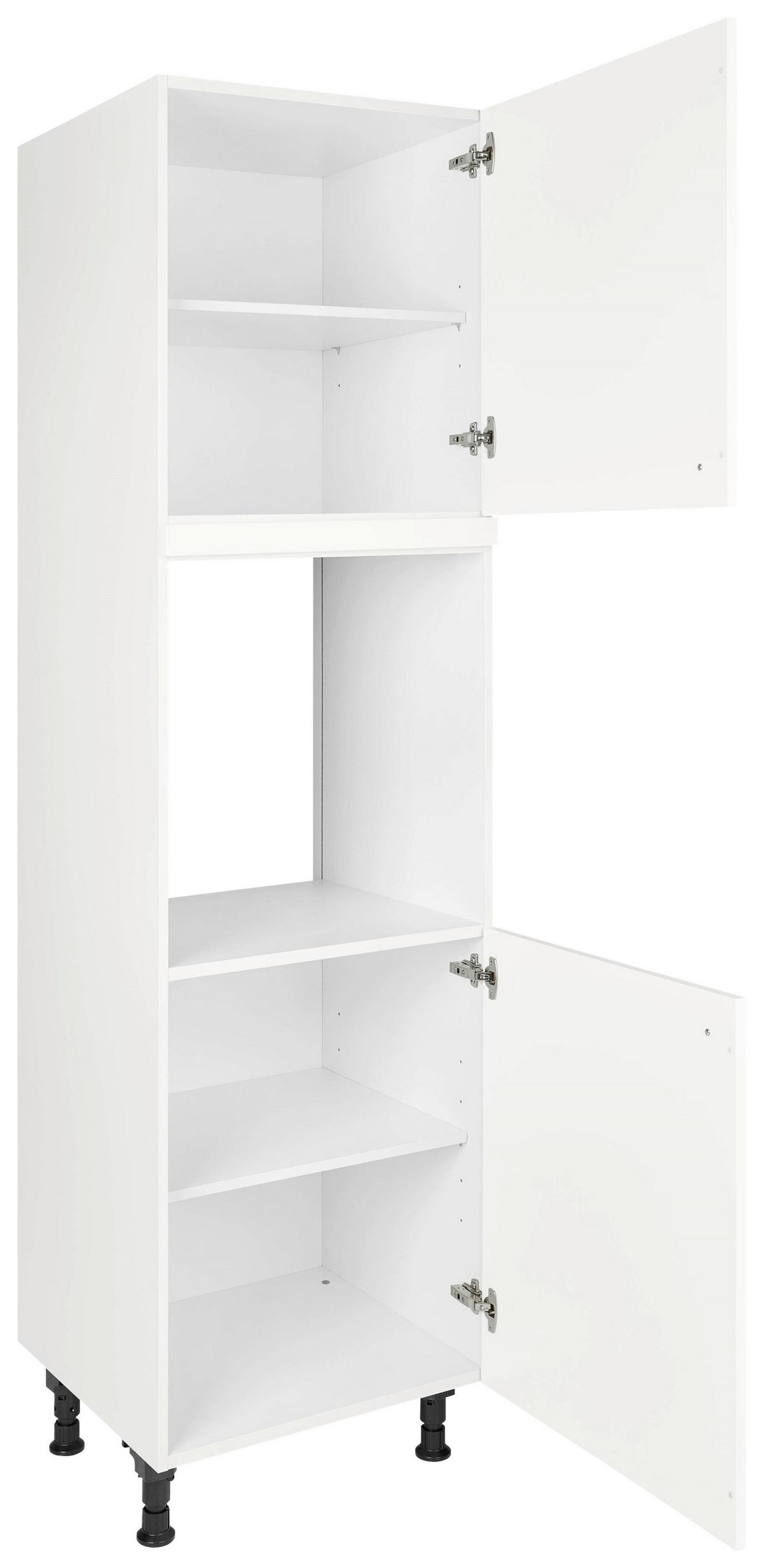Geräteumbauschrank Cascada Weiß - Schwarz/Weiß, MODERN, Holzwerkstoff/Metall (60/216,6/58cm) - Nobilia