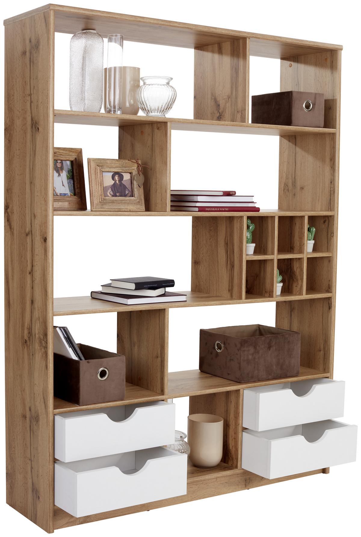 Etajeră Meggy - culoare lemn stejar, Modern, lemn (140/184/32cm) - Modern Living