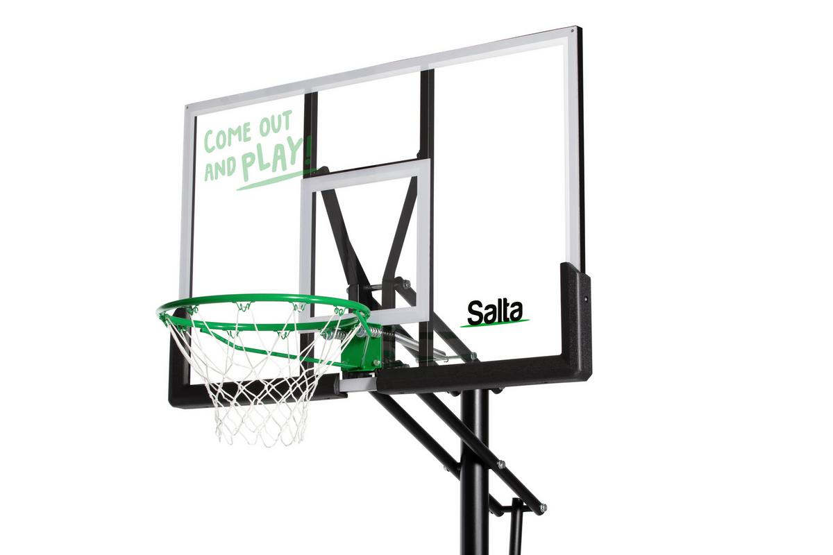 BASKETBALLSTÄNDER SALTA CENTER - Schwarz/Grün, KONVENTIONELL, Kunststoff/Metall (128/296-371/210cm) - Salta
