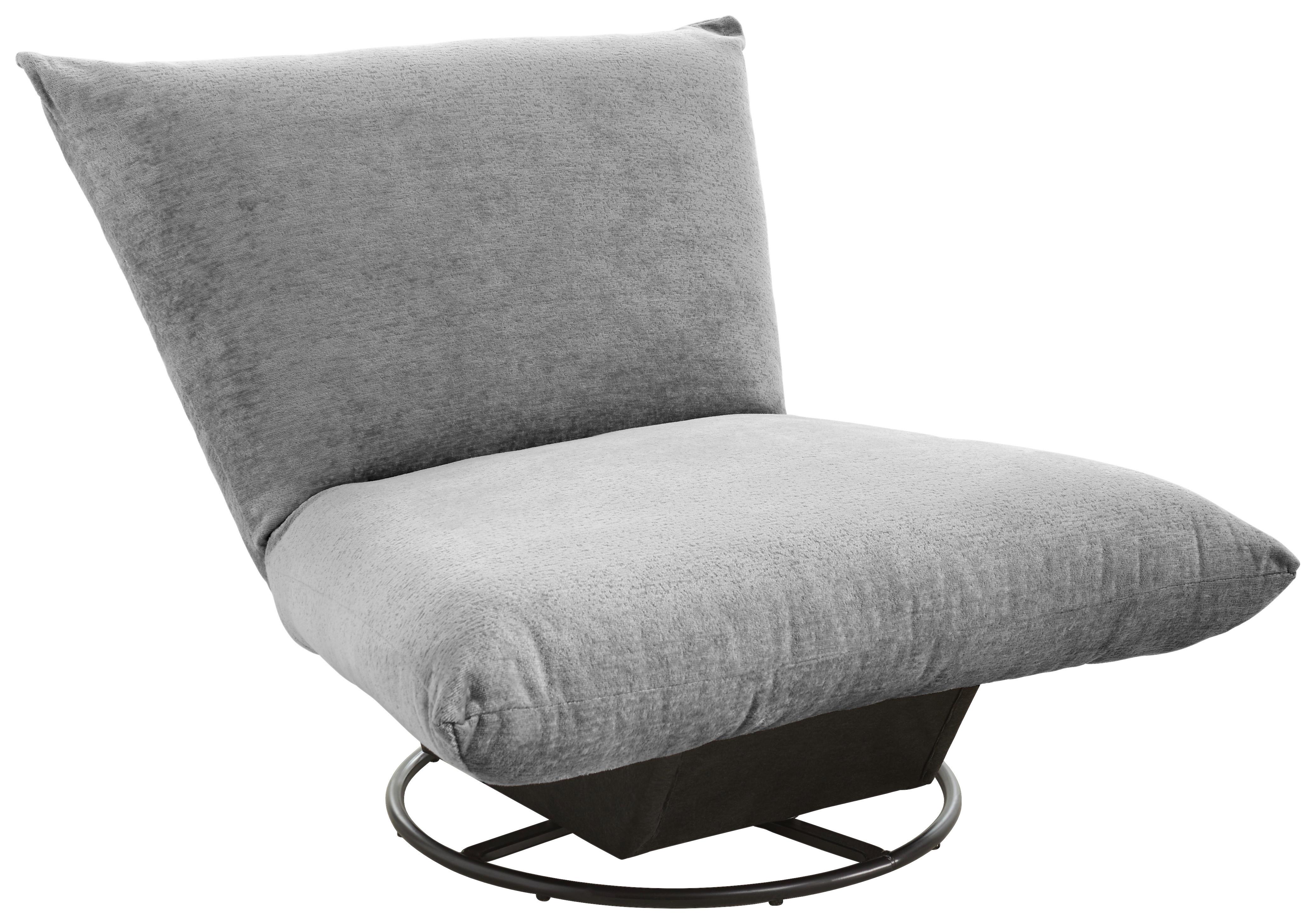 Relaxsessel Cremona Blau/Grau - Blau/Schwarz, Design, Textil/Metall (100/78/96cm) - Livetastic