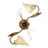 Deckenleuchte Alga Bronzefarben max. 6 Watt - Bronzefarben, KONVENTIONELL, Glas/Metall (55/25/40cm)