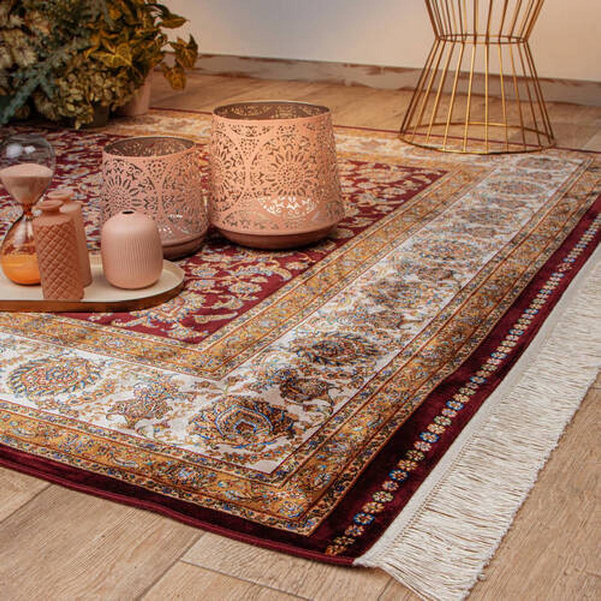 Läufer My Babylon Of Obsession - Hellbraun/Rot, Design, Textil (80/250cm)