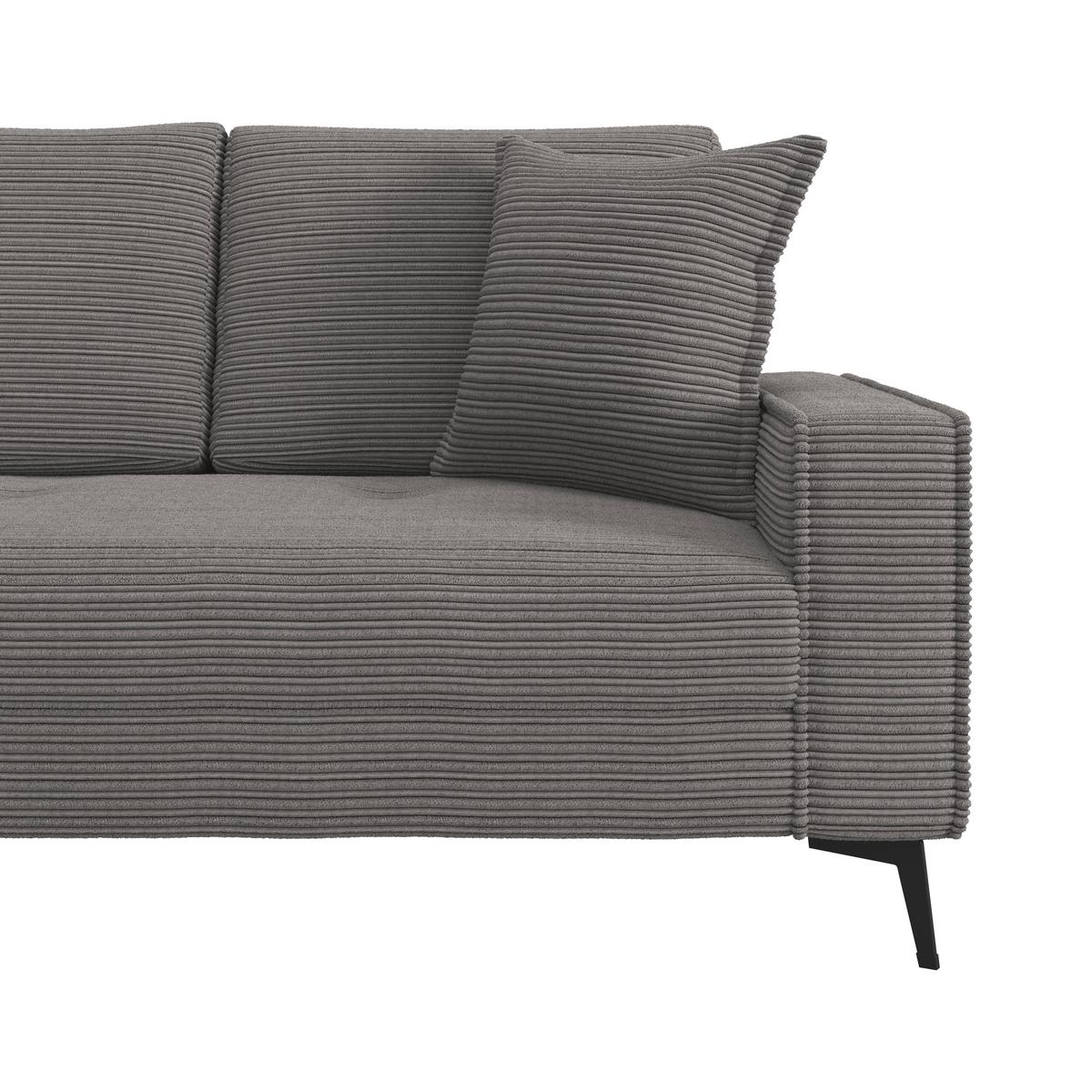 Kutna Garnitura Zero - crna/antracit, Trend, tekstil (173/286cm)