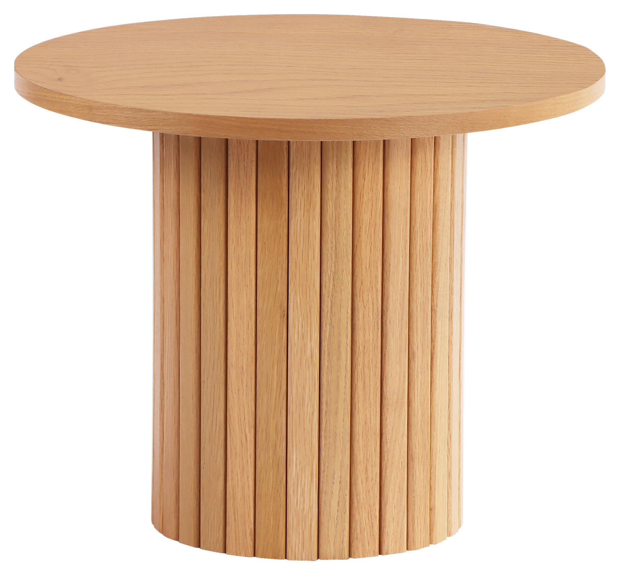 STOLIK BOCZNY PEDRO - kolor dębowy, Design, materiał drewnopochodny/drewno (50/50/40cm) - Xora