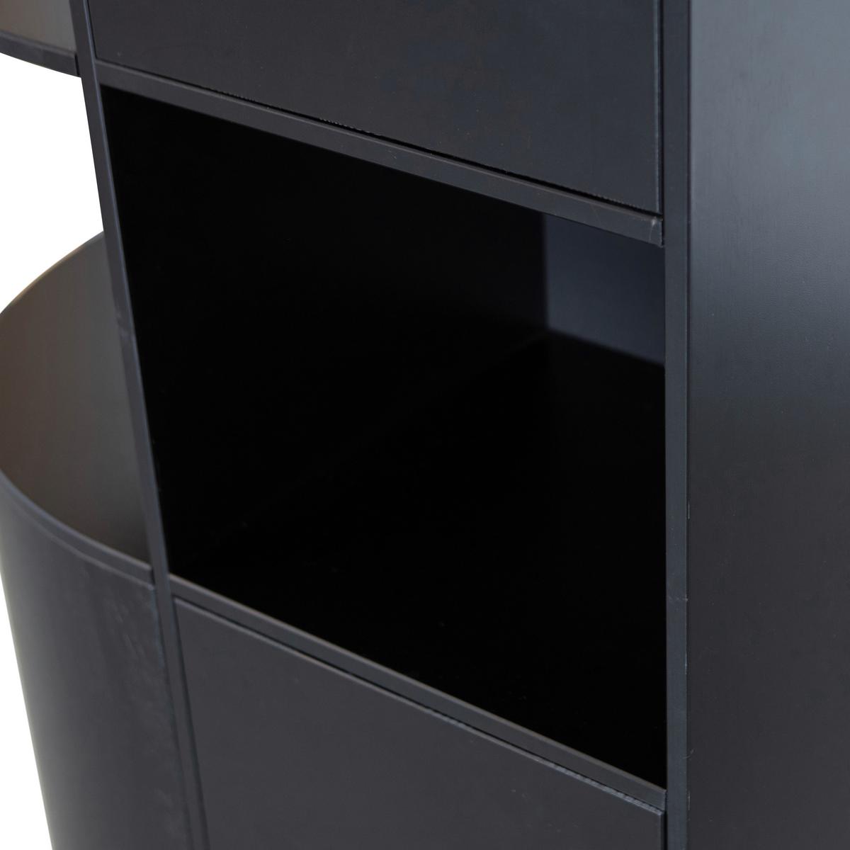 Mehrzweckschrank Finca Schwarz - Schwarz, Design, Holz (78/210/40cm) - Livetastic