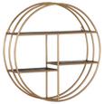 Wandregal in Goldfarben - Goldfarben, Design, Holz/Metall (90/90/24cm) - Premium Living Wandregal in Goldfarben - Goldfarben, Design, Holz/Metall (90/90/24cm) - Premium Living