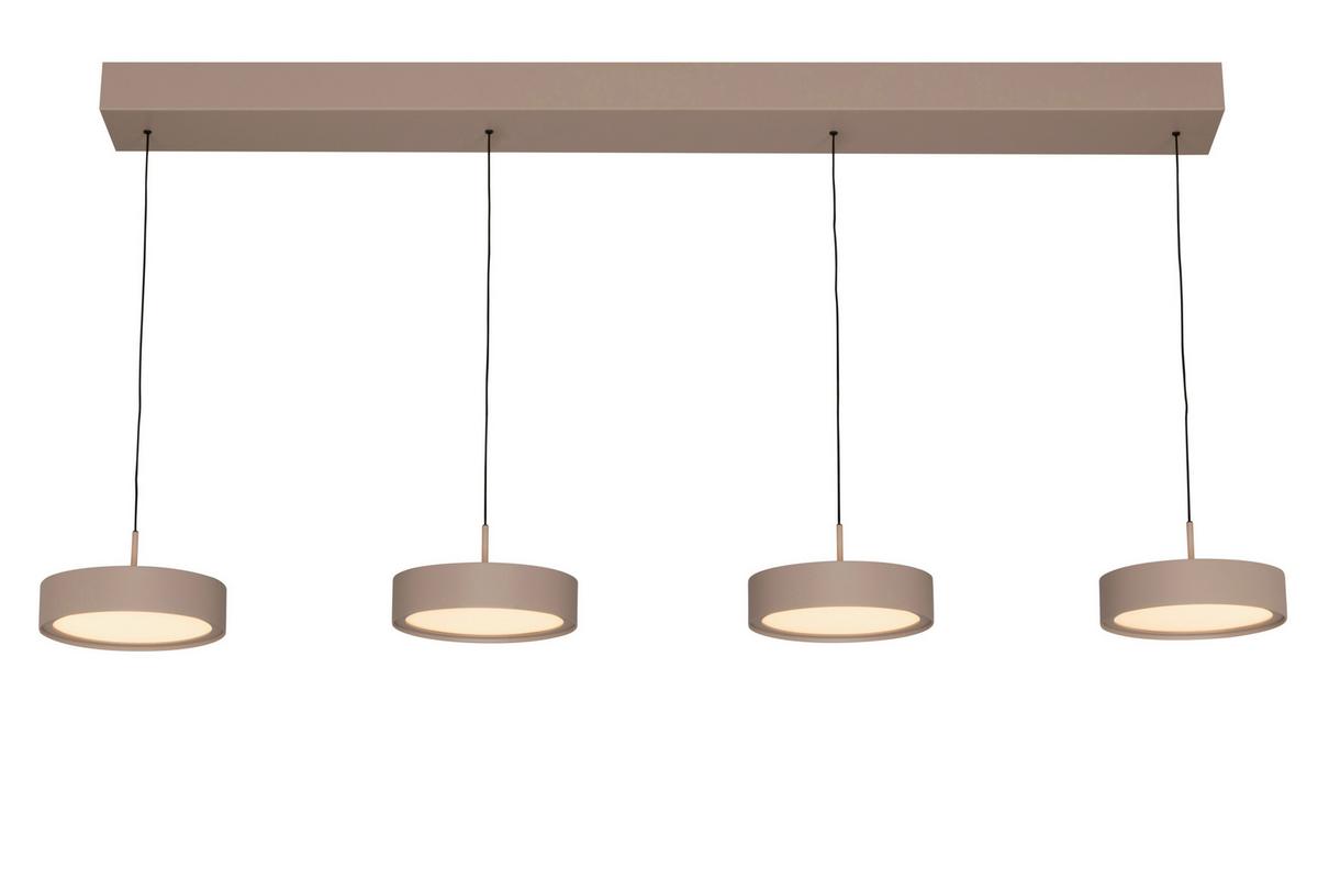 LAMPA WISZĄCA LED BELLEVUE *DK* - kolor piaskowy, Design, metal (118/17,5/180cm) - Dieter Knoll