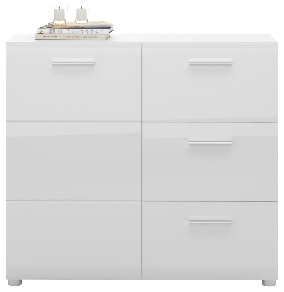 Komoda Merano - crna, Moderno, drvni materijal/plastika (95,9/86/39cm) - Modern Living